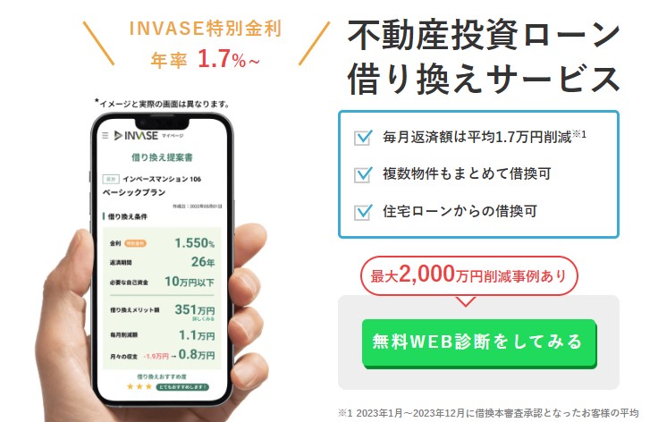 INVASE借り換え