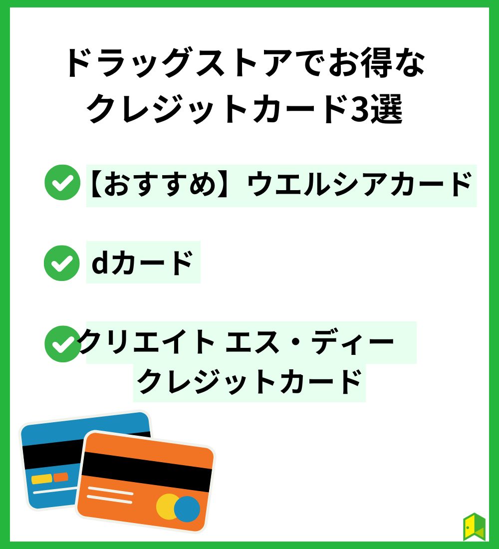 ドラッグストアでおすすめのクレジットカード